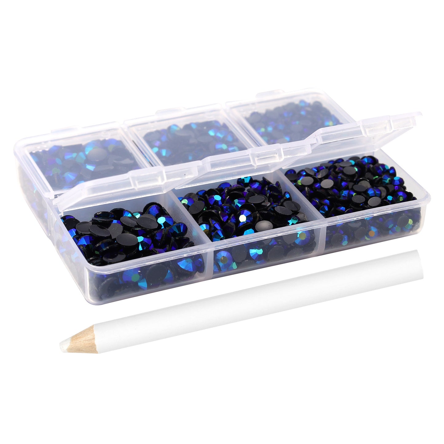 Promake® DIY Nails Accessory 6 Grid Jewelry Colorful Crystals Material Box