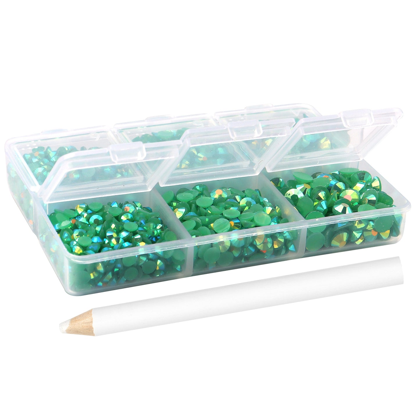 Promake® DIY Nails Accessory 6 Grid Jewelry Colorful Crystals Material Box