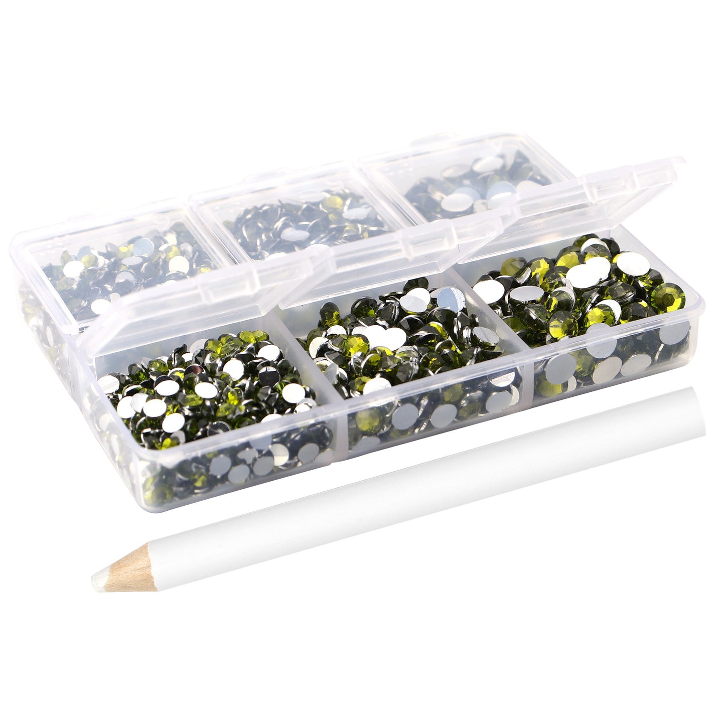 Promake® DIY Nails Accessory 6 Grid Jewelry Colorful Crystals Material Box