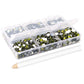 Promake® DIY Nails Accessory 6 Grid Jewelry Colorful Crystals Material Box