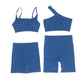 lar YogaPromakepro Boat INS Popu Suit Thread Type Design One Shoulder Sports Bra Set Combination Yoga Clothes Wholesale