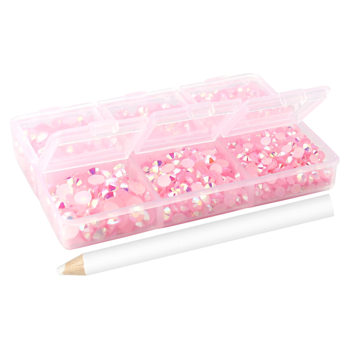 Promake® DIY Nails Accessory 6 Grid Jewelry Colorful Crystals Material Box