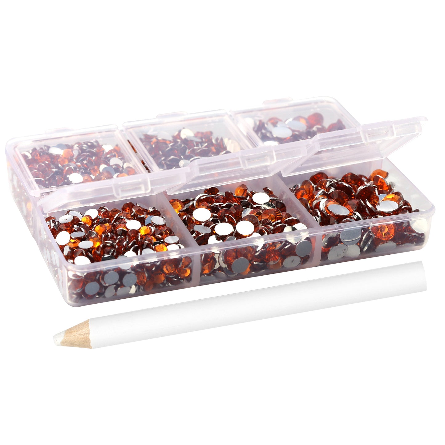 Promake® DIY Nails Accessory 6 Grid Jewelry Colorful Crystals Material Box
