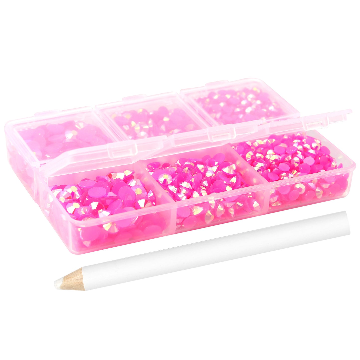 Promake® DIY Nails Accessory 6 Grid Jewelry Colorful Crystals Material Box