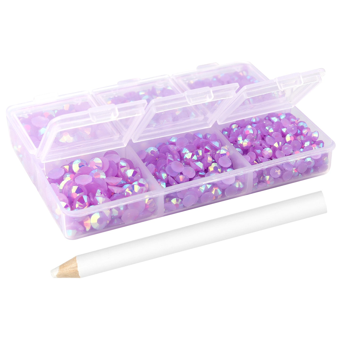 Promake® DIY Nails Accessory 6 Grid Jewelry Colorful Crystals Material Box