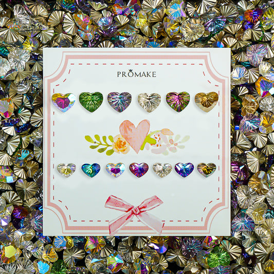 [ BUY 1 GET 1]Promake® Luxury DIY Pro-A012 Shell heart drill Nails Charms