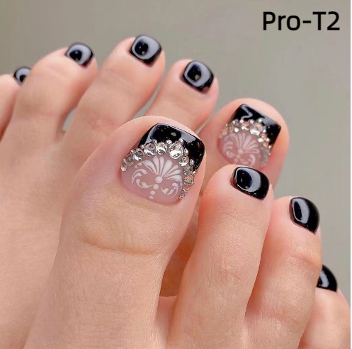 【BUY 3 GET 1】Promakepro ToeNails T1-T36 Press On Nails 24PCS/Sets Unique Design High Quality Reusable