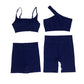 lar YogaPromakepro Boat INS Popu Suit Thread Type Design One Shoulder Sports Bra Set Combination Yoga Clothes Wholesale