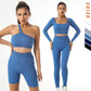 lar YogaPromakepro Boat INS Popu Suit Thread Type Design One Shoulder Sports Bra Set Combination Yoga Clothes Wholesale