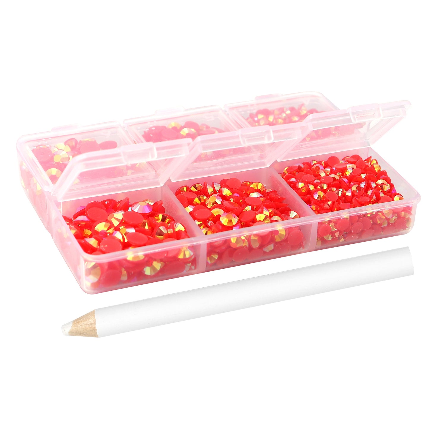 Promake® DIY Nails Accessory 6 Grid Jewelry Colorful Crystals Material Box