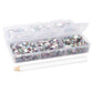 Promake® DIY Nails Accessory 6 Grid Jewelry Colorful Crystals Material Box