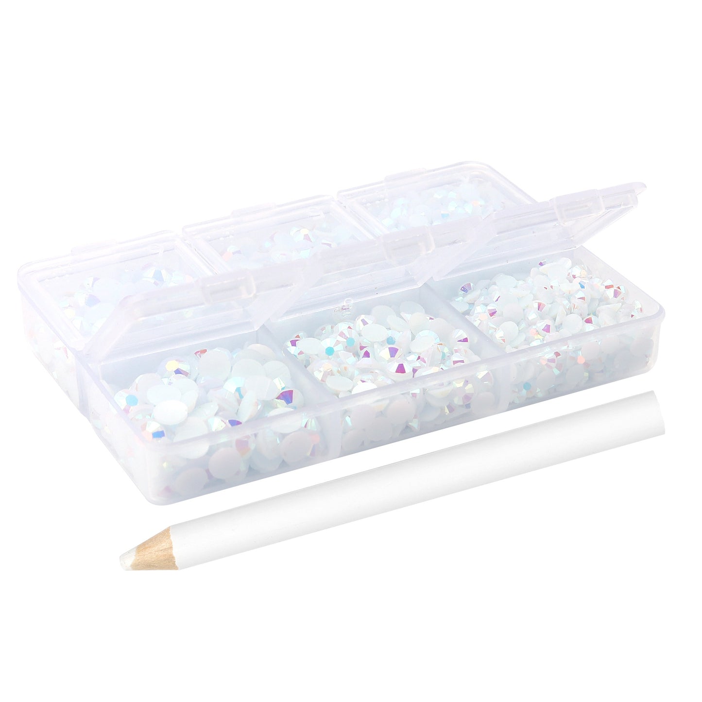 Promake® DIY Nails Accessory 6 Grid Jewelry Colorful Crystals Material Box