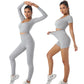 lar YogaPromakepro Boat INS Popu Suit Thread Type Design One Shoulder Sports Bra Set Combination Yoga Clothes Wholesale