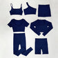 lar YogaPromakepro Boat INS Popu Suit Thread Type Design One Shoulder Sports Bra Set Combination Yoga Clothes Wholesale