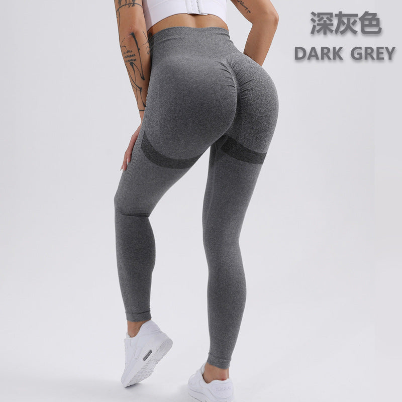 Promakepro Best Seller in Europe and America Exercise Workout Pants Seamless Knitted Hip Slimming Leggings Women's Moisture Wicking Yoga Pants Spot