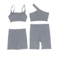 lar YogaPromakepro Boat INS Popu Suit Thread Type Design One Shoulder Sports Bra Set Combination Yoga Clothes Wholesale