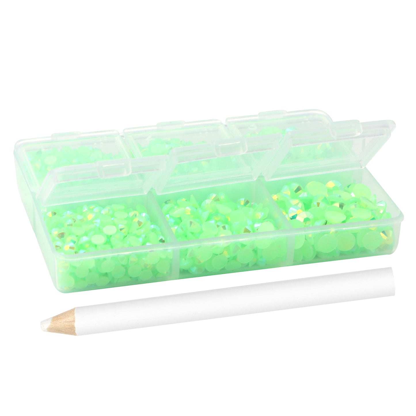 Promake® DIY Nails Accessory 6 Grid Jewelry Colorful Crystals Material Box